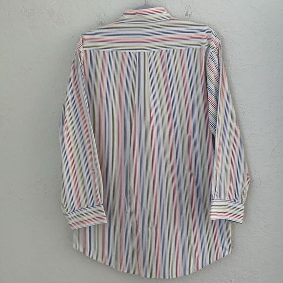 Tommy Hilfiger Classic Fit Striped Long Sleeve Multicolor Men's Shirt Size M - Picture 3 of 8